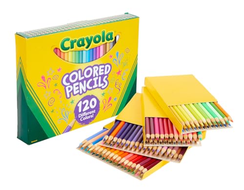 Crayola Colored Pencils Set (120ct), Coloring Book Pencils, Kids Art Supplies, Bulk Colored Pencils, Presharpened, Holiday Gifts, Ages 3+