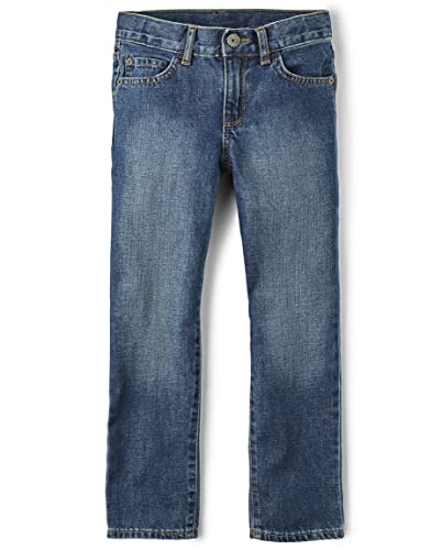 The Children's Place boys Basic Bootcut jeans, Med Indigo Single, 14 US