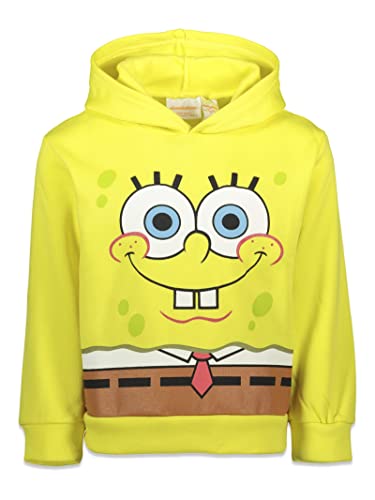 Nickelodeon SpongeBob SquarePants Big Boys Fleece Pullover Hoodie Yellow 10-12