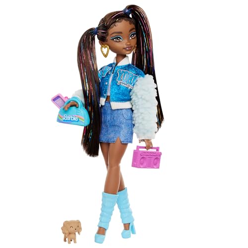 Barbie Dream Besties Doll & Accessories Playset, Brooklyn” Posable Fashion Doll with Long Black Hair, 9 Music-Themed Pieces