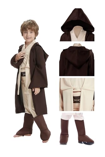 Knight Costume Kids Child Tunic Hooded Robe Pants Belt Shoes Halloween Cosplay Costume Outfit Suit