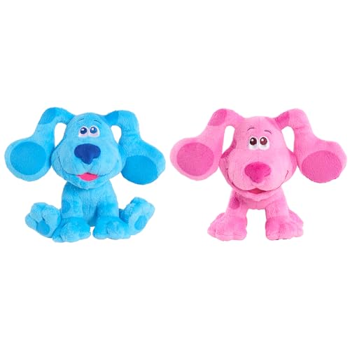 Blue’s Clues & You! 7-inch Beanbag Plush Blue & Magenta 2-Pack, Stuffed Animals, Dog