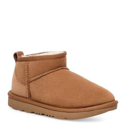 UGG Unisex-Child Classic Ultra Mini Boot, Chestnut, 6