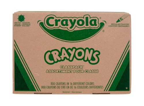 Crayola Bulk Crayon Classpack - 800ct (16 Colors), Back to School Supplies, Kids Crayons, Teacher Classroom Must Haves, 3+