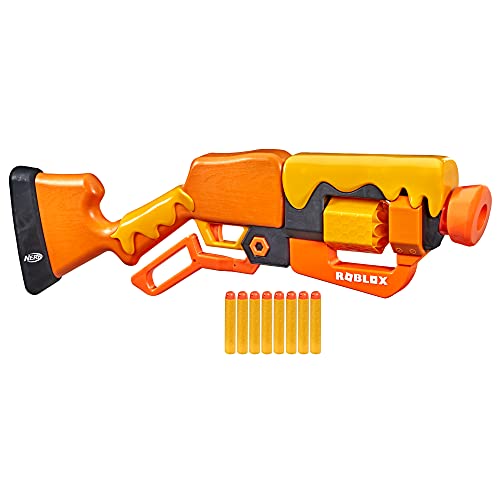 Nerf Roblox Adopt Me!: Bees! Lever Action Dart Blaster, Rotating 8-Dart Drum, 8 Elite Darts, Code to Unlock in-Game Virtual Item