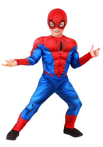 Marvel Spider-Man Toddler Costume - Officially Licensed Superhero Suit for Kids 4T Blue,red