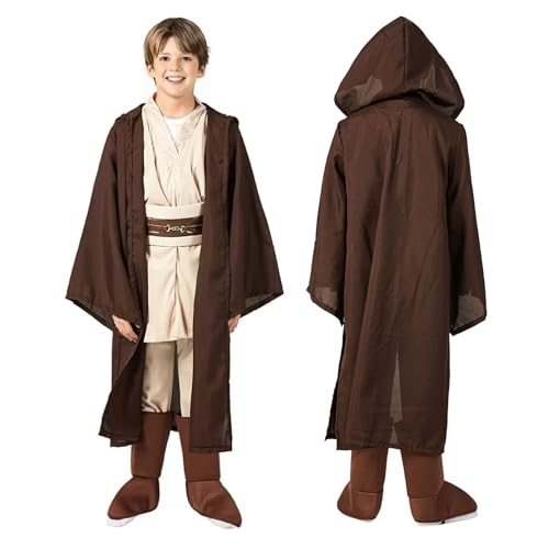 CHAOS MONKEY Boys Knight Costume Kids Halloween Cosplay Tunic Hooded Cape Sci-fi Film Classic Robe Outfit