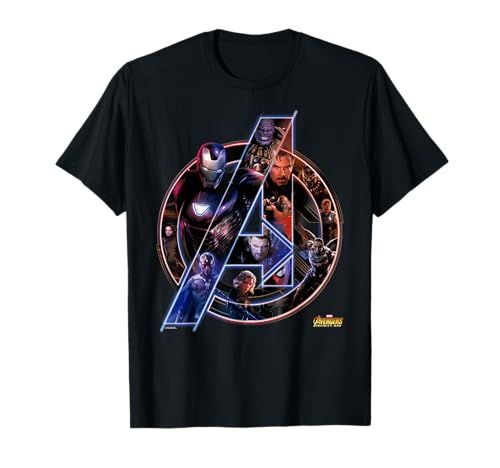 Marvel Avengers Infinity War Neon Team Short Sleeve T-Shirt