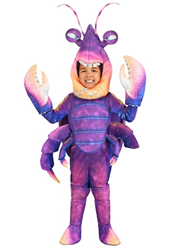 Magical Disney Moana Tamatoa Halloween Costume for Kids, Purple Giant Crab Jumpsuit with Tunic, Hood, Mitts, and Boot Covers - Officially Licensed 4T