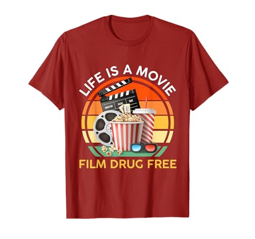 Red Ribbon Week Shirts - Life Is A Movie Film Drug Free Mens T-Shirt