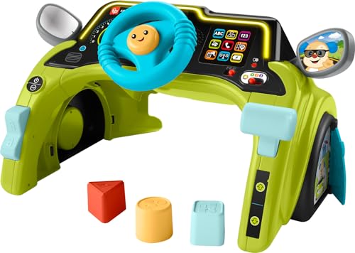 Fisher-Price Baby & Toddler Learning Toy Laugh & Learn Sit & Steer Driver Car Activity Center with Smart Stages for Ages 6+ Months