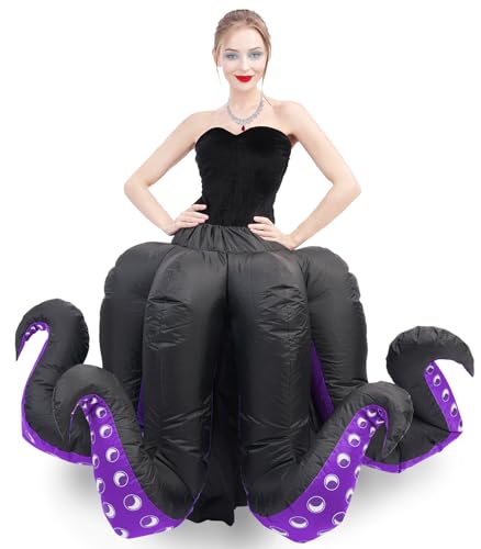 Inflatable Costume Adult Octopus Costume Women Octopus Halloween Blow Up Costumes for Womens Cartoon Cosplay Party