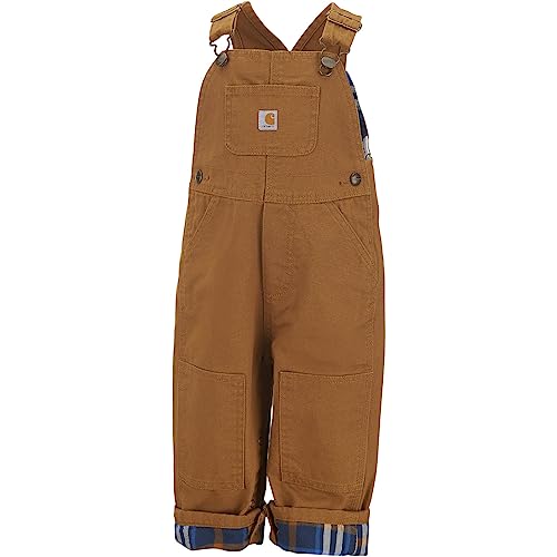 Carhartt Baby-Boys Washed Canvas Bib Overall, Carhartt Brown, 18 Months