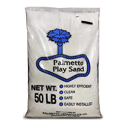 Play Sand Palmetto 50 Pound Natural for 18 Square Inch Sand Box, Play Areas, Classrooms, and Sand Tables for Kids and Toddlers, Creme.