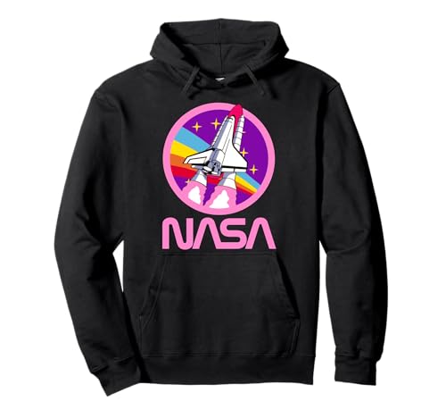 Officially Licensed NASA Rainbow Rocket Launch Girls Pullover Hoodie