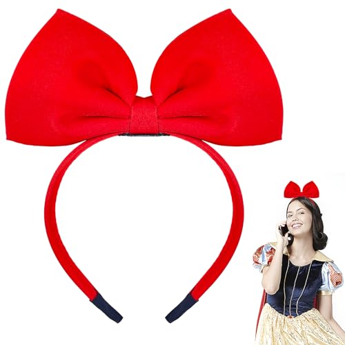 Red Bow Headband Red Bowknot Headband for Women Gril Christmas Halloween Cosplay Headwear