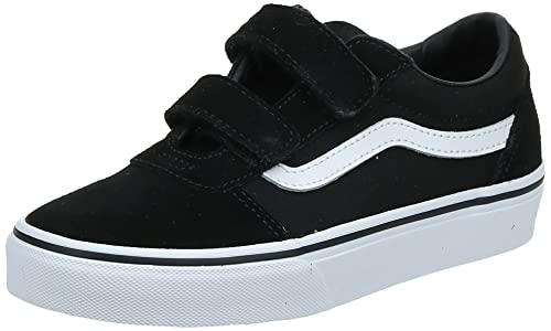 Vans Boys' Ward V-Velcro Trainers, (Suede/Canvas) Black/White Iju), 5 (38 EU)