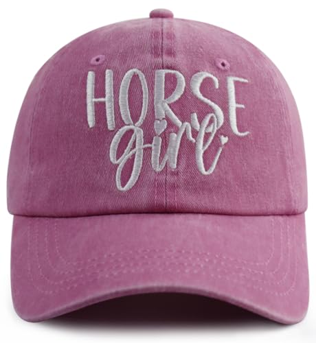 Horse Gifts for Girls Women, Funny Animal Lover Horse Hat, Horse Party Decorations Baseball Cap, Retirement Birthday Gifts for Mom Wife Grandma Friend Pink