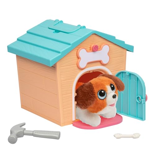 Little Live Pets My Puppy's Home Minis - Teal & Orange Home | Plush Toy & Kennel Playset. Build Your Puppy's Home, Name Your Puppy & Surprise! Puppy Appears! Which Puppy Will You Get? Easy Build DIY