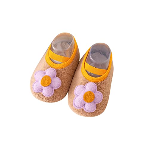 JEUROT Newborn Moccasins for Baby Girls Boys Mary Jane Flat First Walking Sock Shoes Breathable Lightweight Slip On Shoes Non Slip House Slippers Crib Footwear (A, 4 Infant)