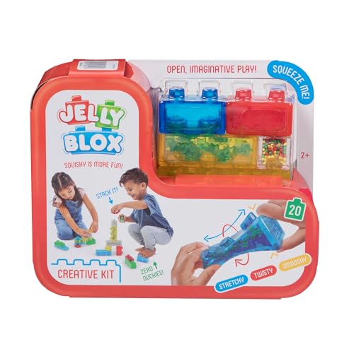 Goliath Jelly Blox Creative Kit | Includes 20 Blocks | Toddler & Preschool Building Blocks Kids Can Squeeze, Stretch, Squish | Safety Tested & Ouch-Free | Tactile, Sensory Play Toy for Ages 2+