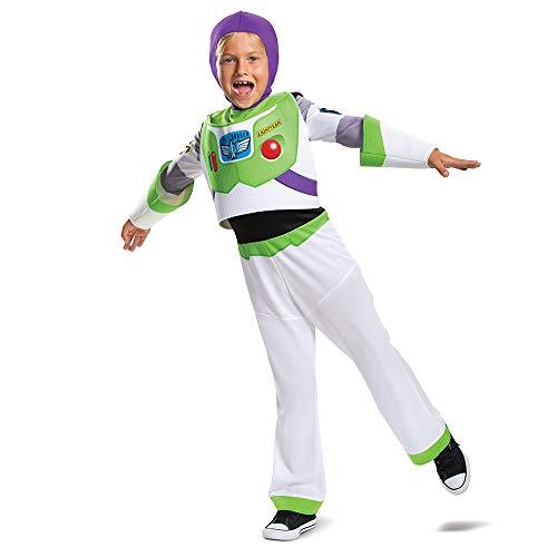 Disguise Disney Toy Story Toddler Buzz Lightyear Classic Costume, White, 3T/4T