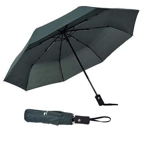 SY COMPACT Travel Umbrella Windproof Automatic Umbrellas-Factory Outlet umbrella-Dark Green