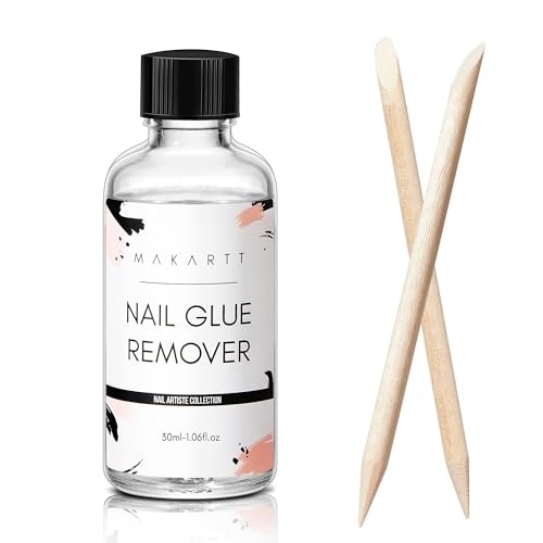 Makartt Nail Glue Remover for Press on Nails - 30ML Press On Nail Remover Easy Removal Debonder for Glue on Nail Tips,Non-Acetone Nail Polish Remover