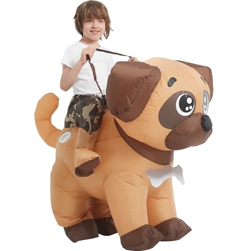 RQUXMT Blow Up Party Costume,Inflatable Costumes for Kids,Dog Inflatable Costume,Halloween Costumes for Boys Girls (7-10YRS)