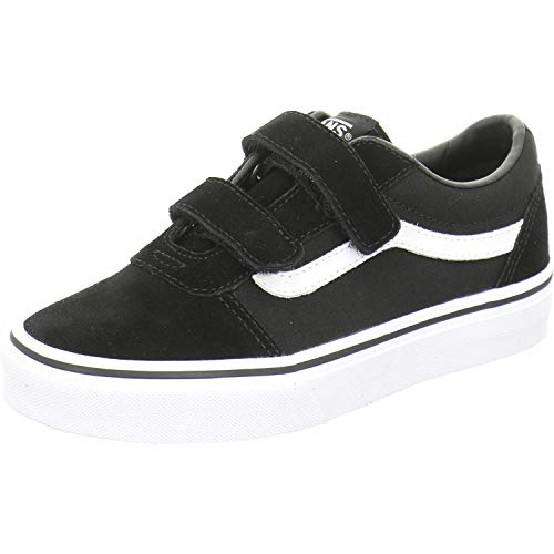 Vans Unisex Kid's Low-Top Trainers Sneaker, Suede Canvas Black White, 31