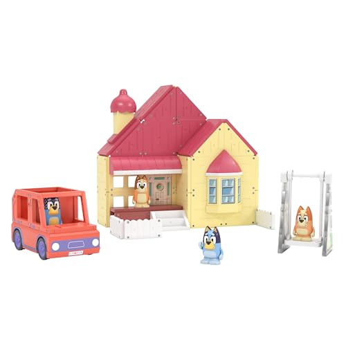 Tile Town Bluey Heeler Home & 4WD Vehicle Magnetic Tiles Construction Building Playset + Family Figures, Kids 3-5+, New Action Tiles, Realistic Builds, STEM Creative Toy | Amazon Exclusive