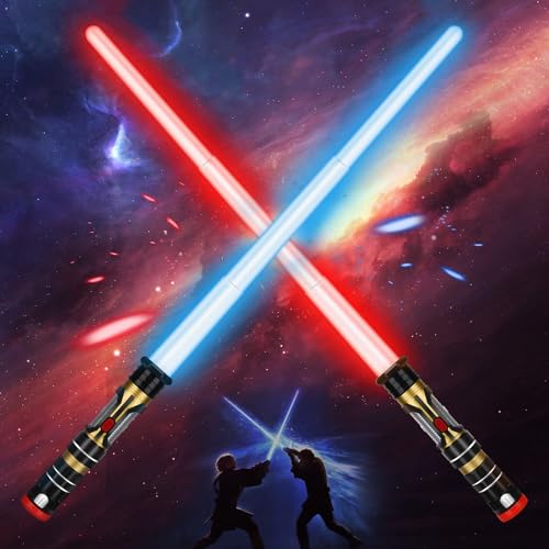 TOY Life 2 Pack Dark Saber Light a Saber for Kids Light up Sword for Kids LED Light A Saber Lightsavers Inquisitor Light Up Swords for Kids Sable de Luz Sound Retractable Attachable