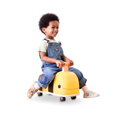 B. toys- Boom Buggy- Ride On- Wooden Ride On for Toddlers – Handle & 4 Smooth Wheels – Push & Roll Bee – 18 Months +