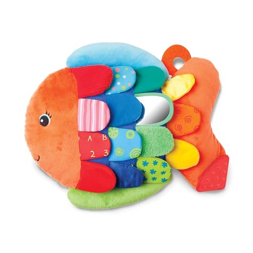 Melissa & Doug Flip Fish Soft Baby Toy Sensory Tummy Time Toys, Soft Fabric Tag Toy For Babies, Infants