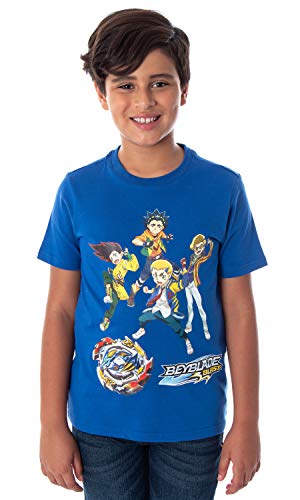 Beyblade Burst Boys' Valt Aoi Dante Koryu Arman Kusaba Fumiya Kindo And Ace Dragon T-Shirt Tee (SM, 6/7)