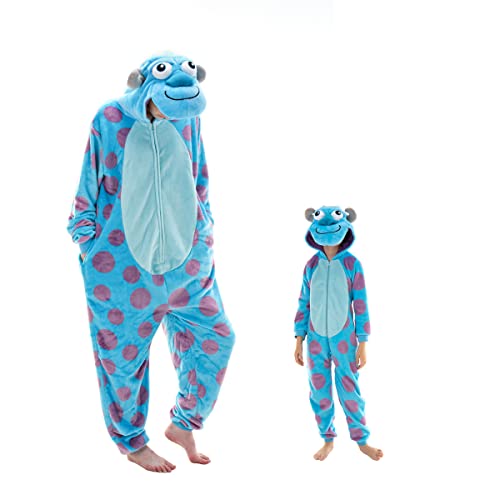 COSUSKET Snug Fit Unisex Adult Onesie Pajamas, Flannel Cosplay Animal One Piece Halloween Costume Sleepwear Homewear