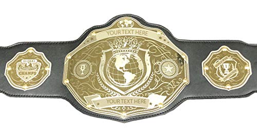 Undisputed Belts World Championship Belt - Custom Banner Text and Color Options - 2 Day Production