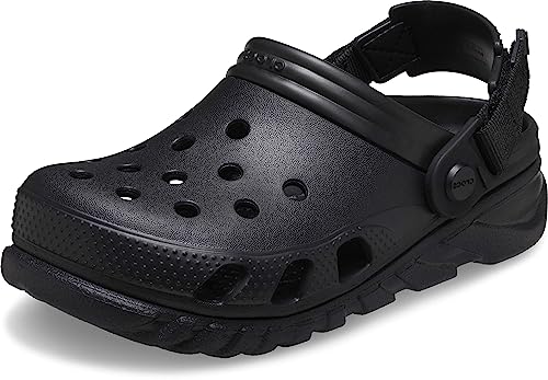 Crocs Unisex-Child Duet Max II Clog, Black, 4 Big Kid