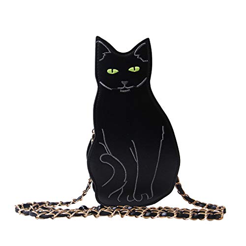 LUI SUI Womens Black Cat Purse Crossbody Bags Girls Bat Wing Spider Web Shoulder Bags Flamingo Animal Purse Chic Clutch Bags