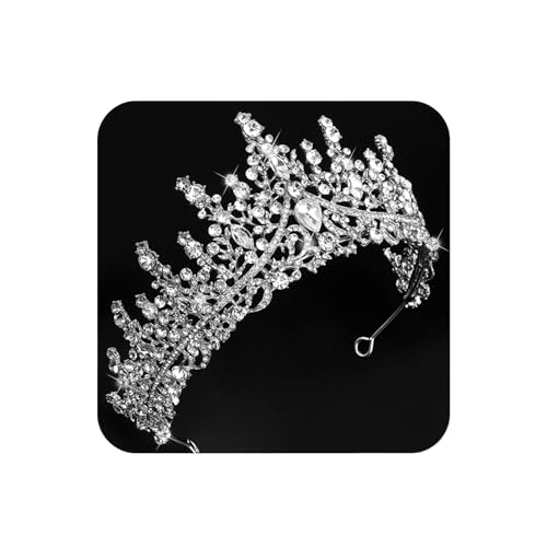 COCIDE Silver Tiara and Crown for Women Crystal Queen Crowns Rhinestone Princess Tiaras for Girl Bride Wedding Hair Accessories for Bridal Birthday Party Prom Halloween Cos-play Costume Christmas