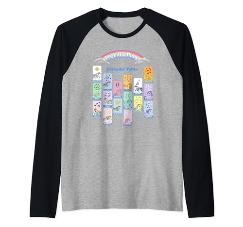 My Little Pony Retro Group Shot Periodic Table Raglan Baseball Tee