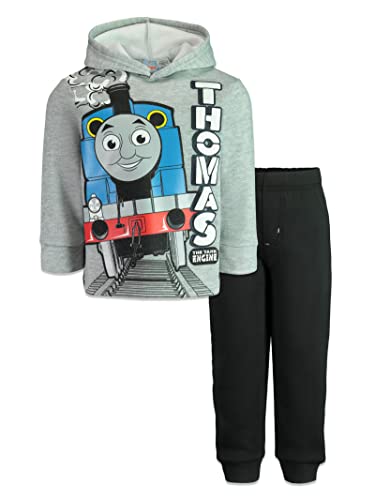 THOMAS & FRIENDS Tank Engine Toddler Boys Fleece Pullover Hoodie & Pants Grey/Black 5T