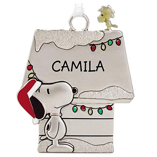 Hallmark Camila Peanuts Snoopy and Woodstock Charmers Metal Christmas Ornament