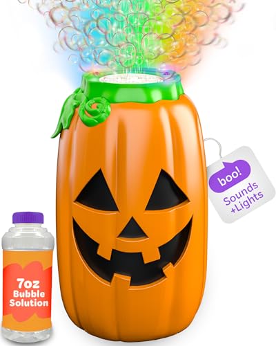 Move2Play, Halloween Bubble Machine | Indoor or Outdoor Halloween Decoration That Includes Spooky Sound Effects, Lights, and Bubbles | Halloween Party Decor | Toy for Toddlers, Kids, Adults