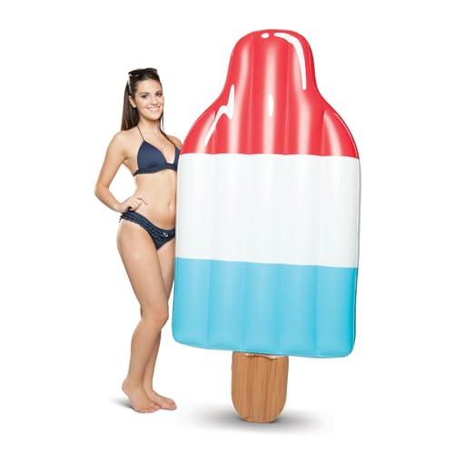 BigMouth Inc. Giant Ice Pop Pool Float, 6 Ft Long Lounge Raft Floatie, Durable Vinyl, Inflatable Outdoor Summer Pool Party Popsicle Water Toy