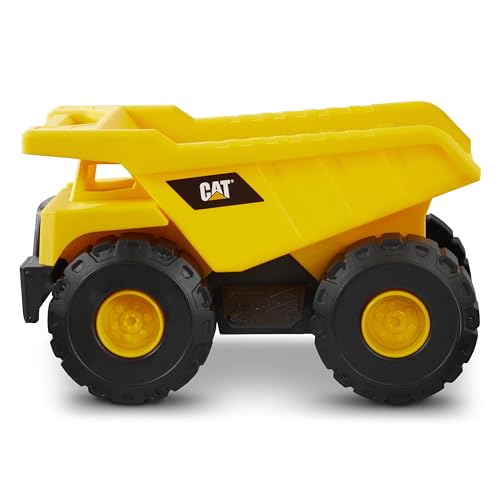 CAT Construction Toys, CAT Dump Truck Toy Construction Vehicle – 10' Plastic Action Vehicle with Articulated Buckets for Indoor & Outdoor Play. Ages 3+