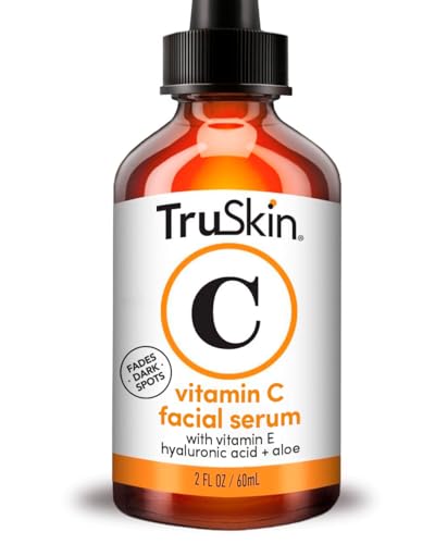 TruSkin Vitamin C Serum – Anti Aging Facial Serum with Vitamin C, Hyaluronic Acid, Vitamin E & More – Brightening Serum for Dark Spots, Even Skin Tone, Eye Area, Fine Lines & Wrinkles, 2 Fl Oz