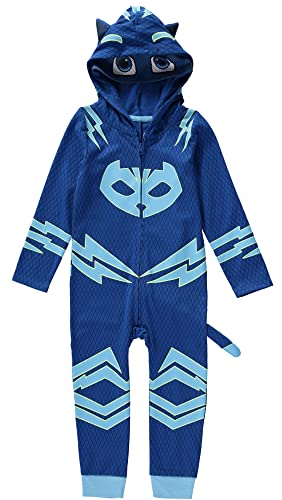 PJ Masks Toddler Boys Catboy Costume Costume - Glow-in-the-Dark Catboy Costume with Ears and Attached Tail (Blue, 5T)