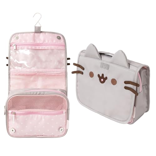 Grupo Erik Official Pusheen Hanging Travel Toiletry Bag | Hanging Toiletry Bag with Hanging Hook, Travel Bag, Makeup Toiletry Bag, Cosmetic Bag, Pusheen Gifts - Kawaii Bag