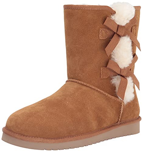 Koolaburra by UGG womens Victoria Short Fashion Boot, Chestnut, 8 US